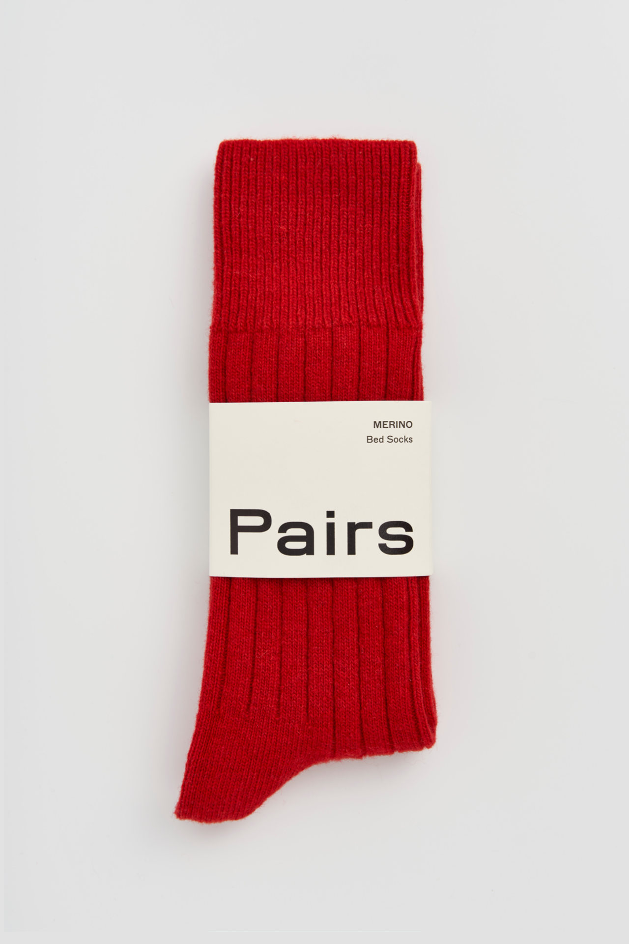 Postbox Red Merino Bed Socks: Postbox Red