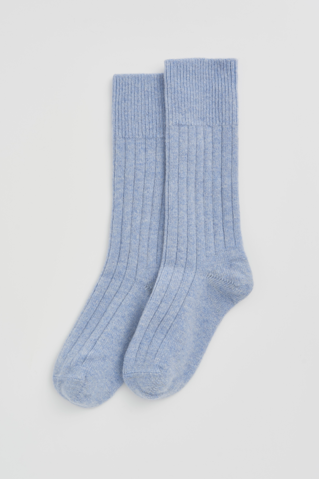 Morning Blue Merino Bed Socks: Morning Blue