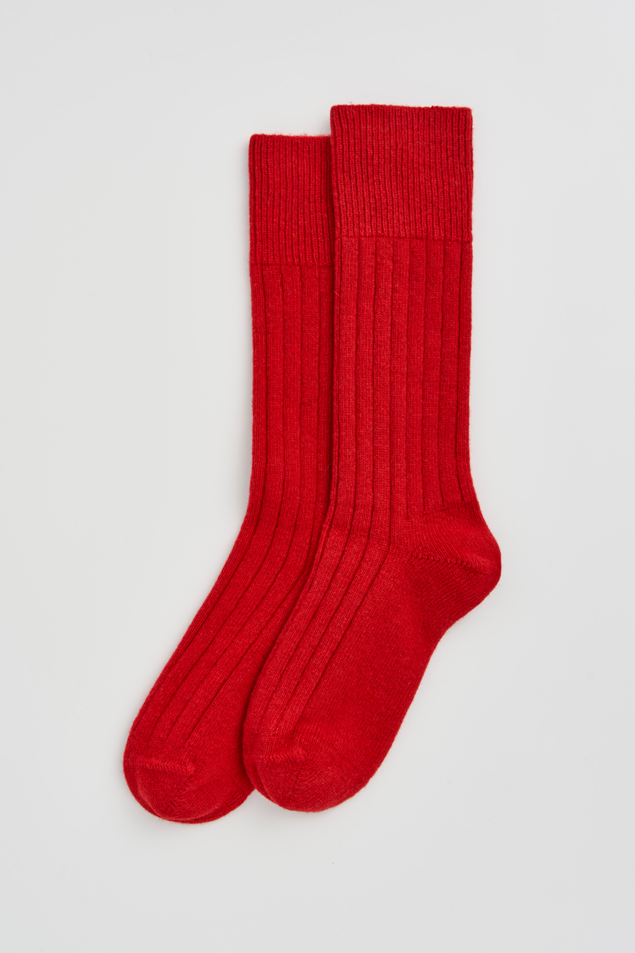 Postbox Red Merino Bed Socks: Postbox Red