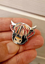 Scottish Coo Enamel Pin Badge