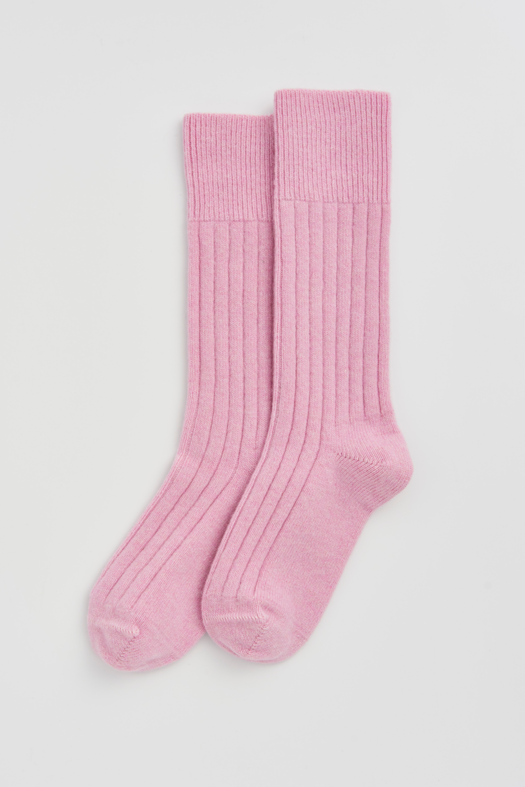 Sugar Pink Merino Bed Socks: Pink