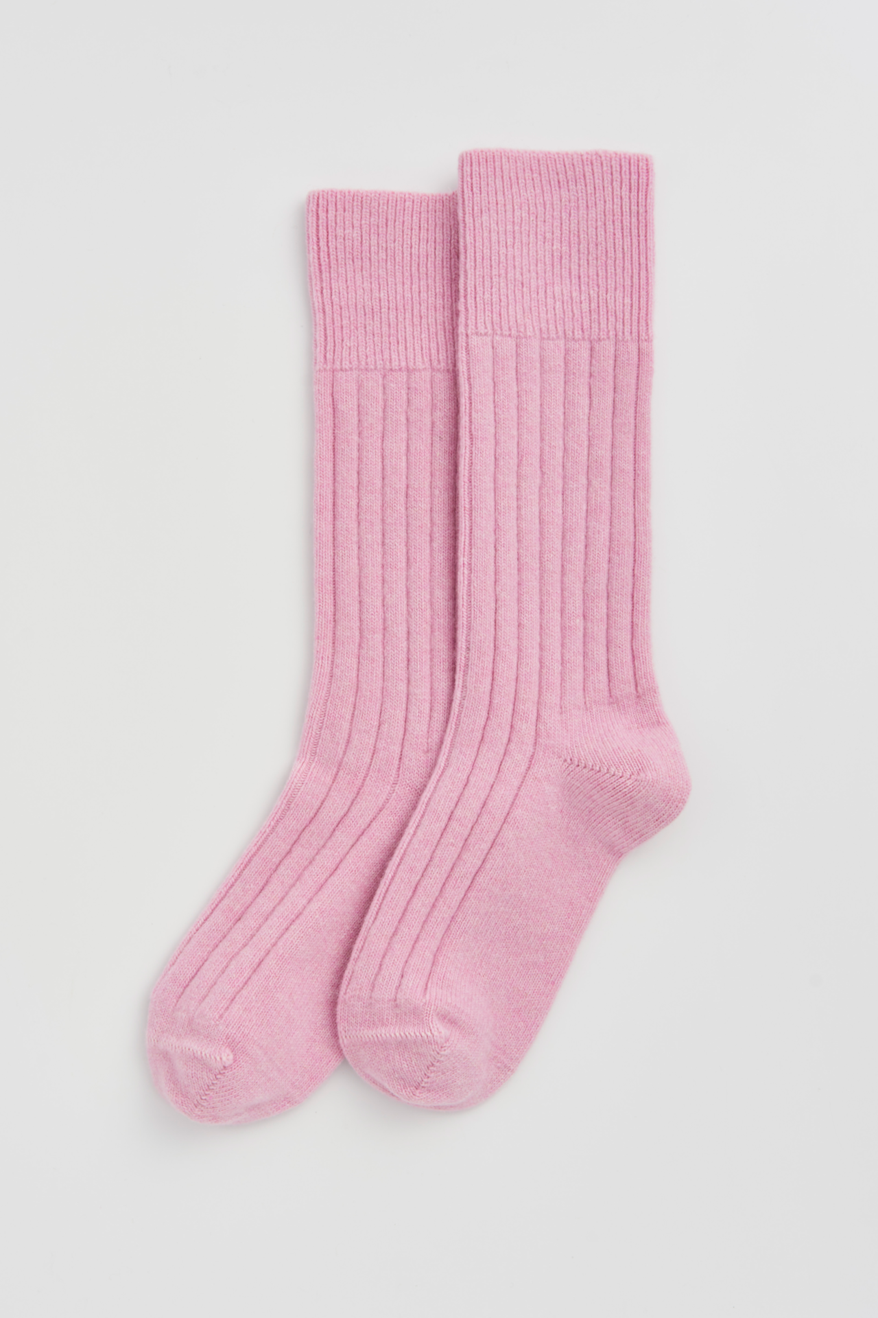 Sugar Pink Merino Bed Socks: Pink