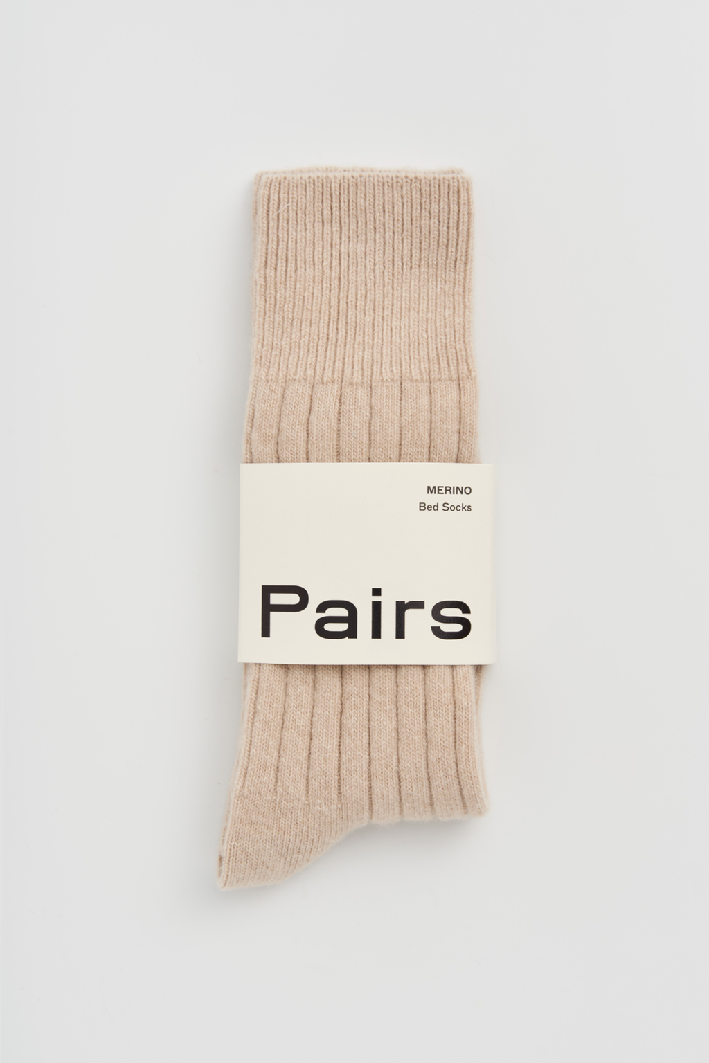 Milky Tea Beige Merino Bed Socks: Milky Tea Beige