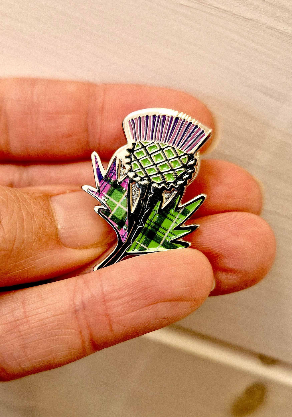 Scottish Thistle Enamel Pin Badge