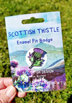 Scottish Thistle Enamel Pin Badge