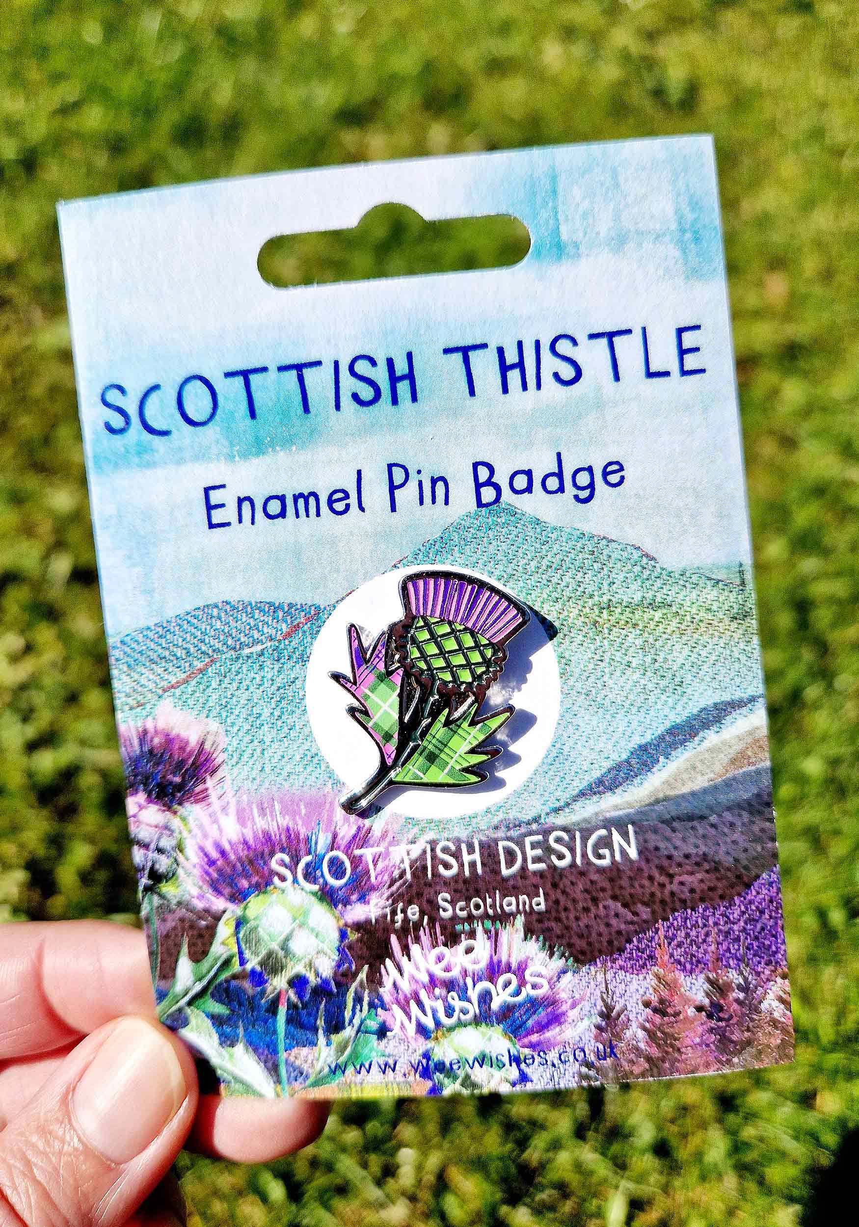 Scottish Thistle Enamel Pin Badge