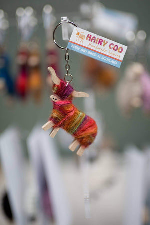 Handmade Highland Cow Keyring - Born and Bred in Scotland: Isla