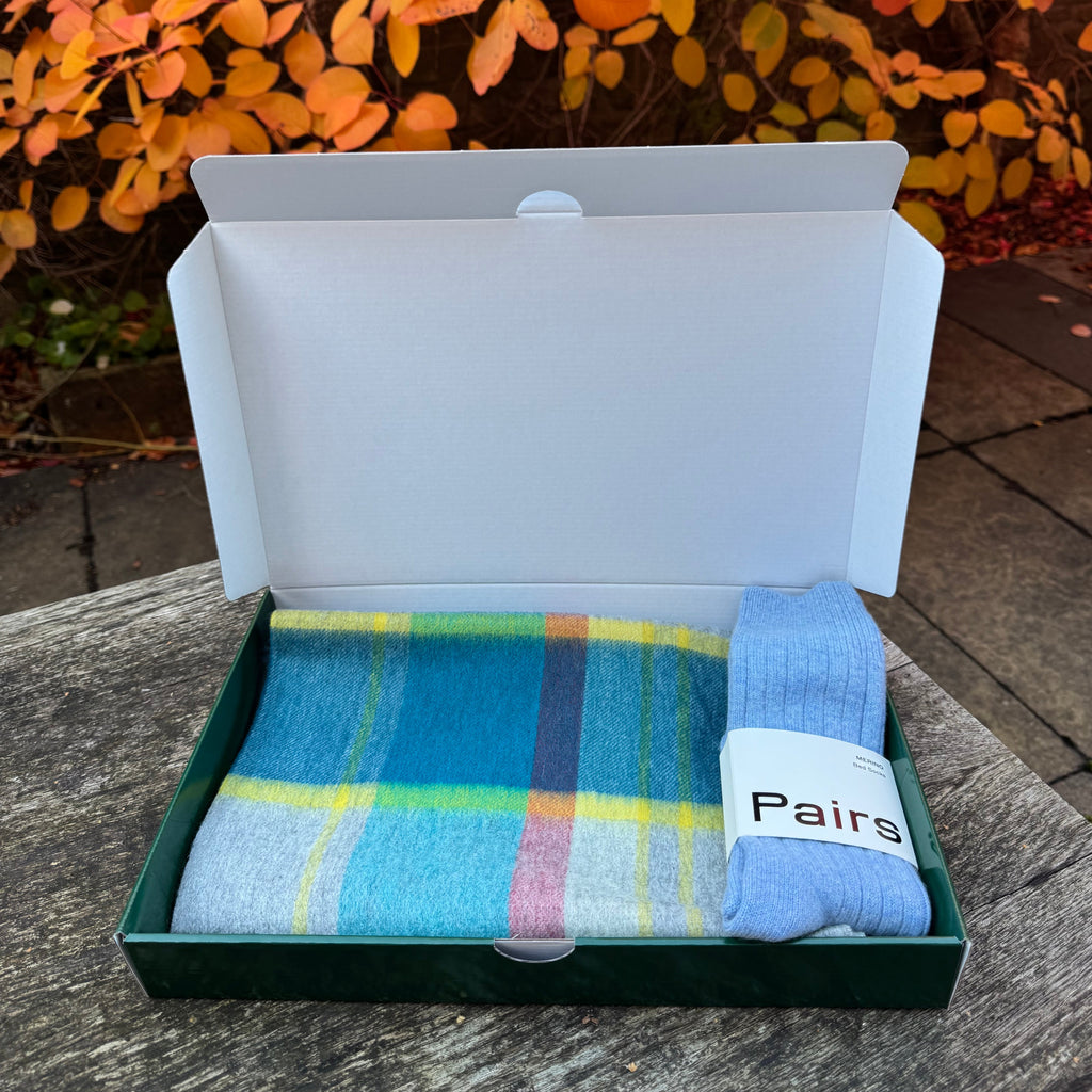 Snuggle Box Scottish Gift Hamper in Blue 