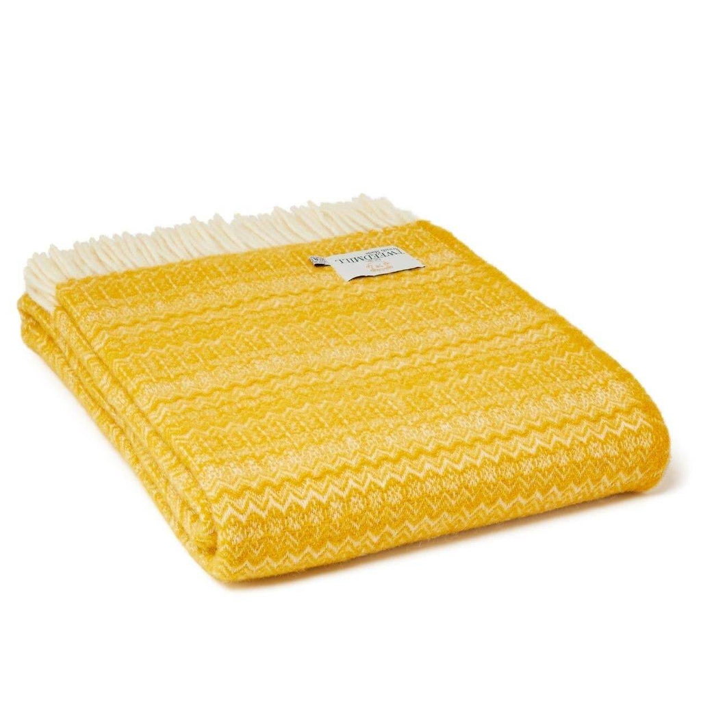 Fair Isle Pure New Wool Blanket : Mustard