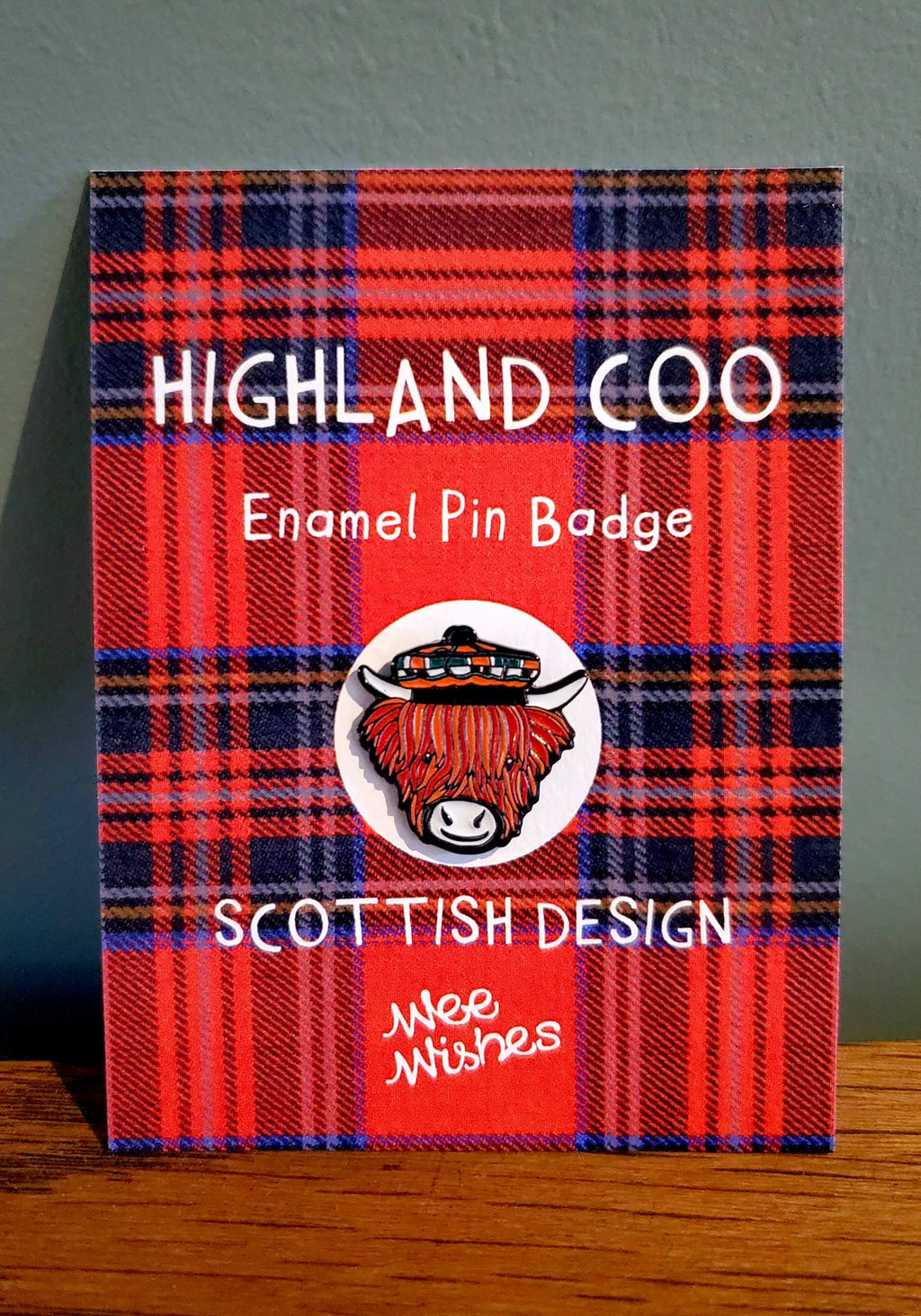 Highland Coo Enamel Pin Badge